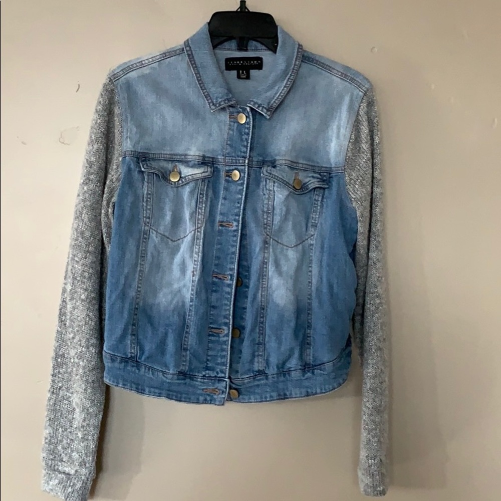 Jean Jacket with Sweater Sleeves
